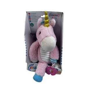 Make Believe Ideas Sensory Snuggables Unicorn Plush Pink Teether Toy Kids
